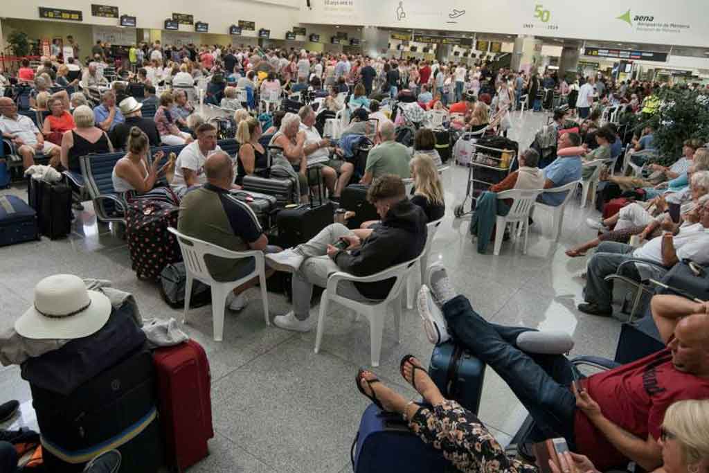 turistas atascados