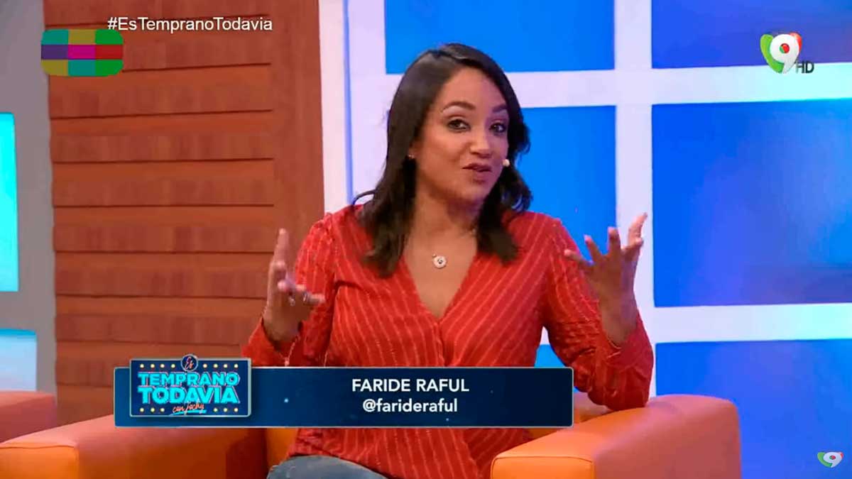 Faride Raful junto a Jochy Santos en Es Temprano Todavía