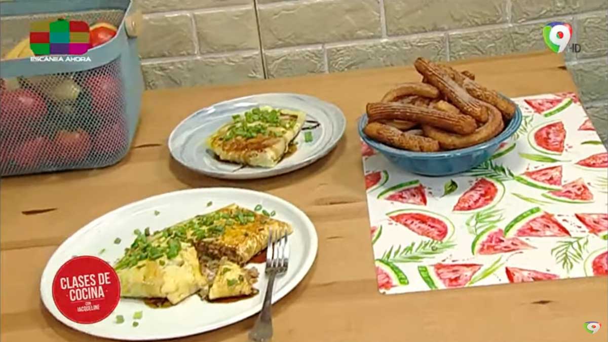 Churros y Arroz frito envuelto en Omelette | Clases de Cocina con Jacqueline