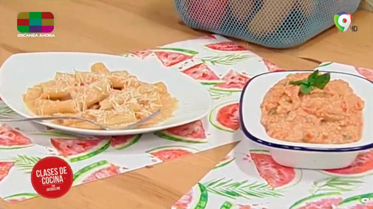 Pasta rellena de queso con carne y Paté de berenjena | Clases de Cocina Con Jacqueline