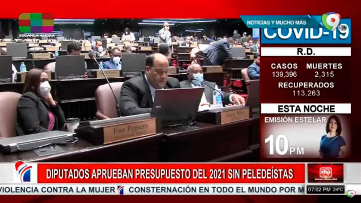 Sin Peledeístas, diputados aprobaron proyecto de ley de presupuesto 2021