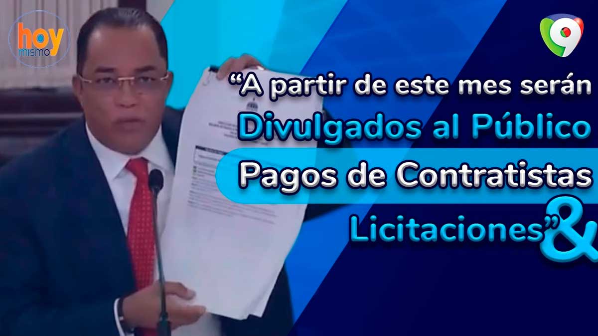 A partir de este mes serán divulgados al público pagos de contratistas y licitaciones