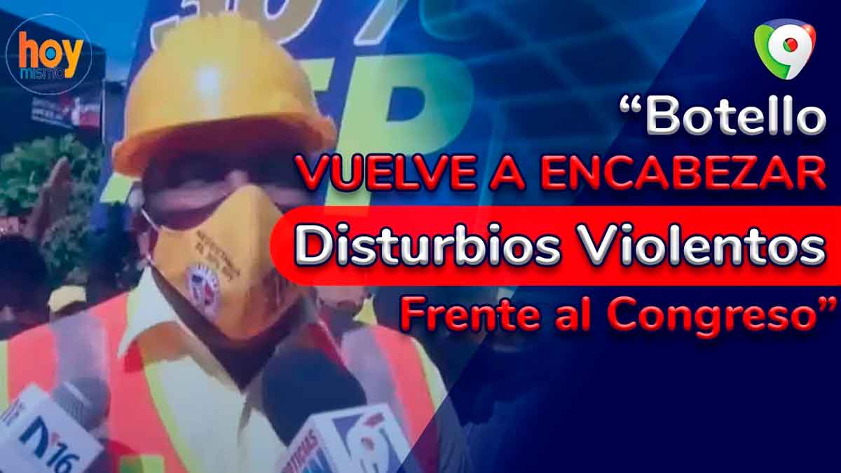 Botello vuelve a encabezar disturbios violentos frente al Congreso