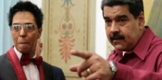 Bonny Cepeda y Nicolás Maduro