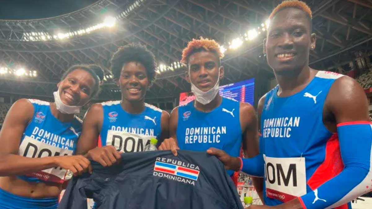 El relevo mixto dominicano en los 4x400, ganó la medalla de plata en los Juegos Olímpicos, Tokio 2020