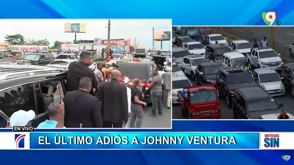 Caravana por el DN: Trasladan restos de Johnny Ventura al cementerio Cristo Redentor