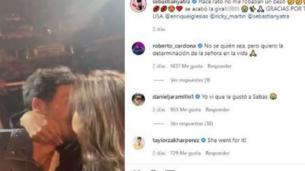 Fanática le roba beso a Sebastián Yatra