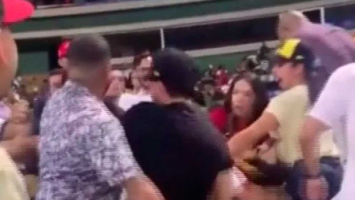 Fanáticos protagonizan trifulca en el Estadio Quisqueya