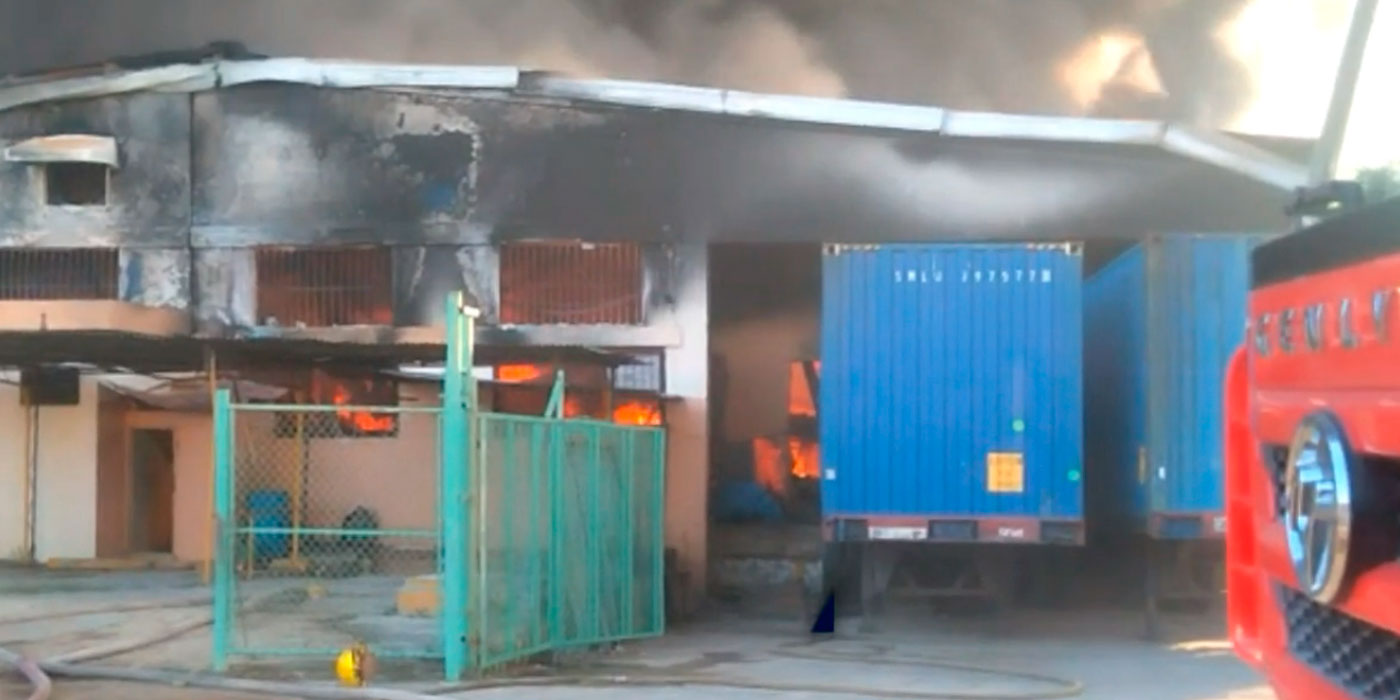 La mañana de hoy reportan otro incendio, esta vez en la zona franca de San Pedro de Macorís