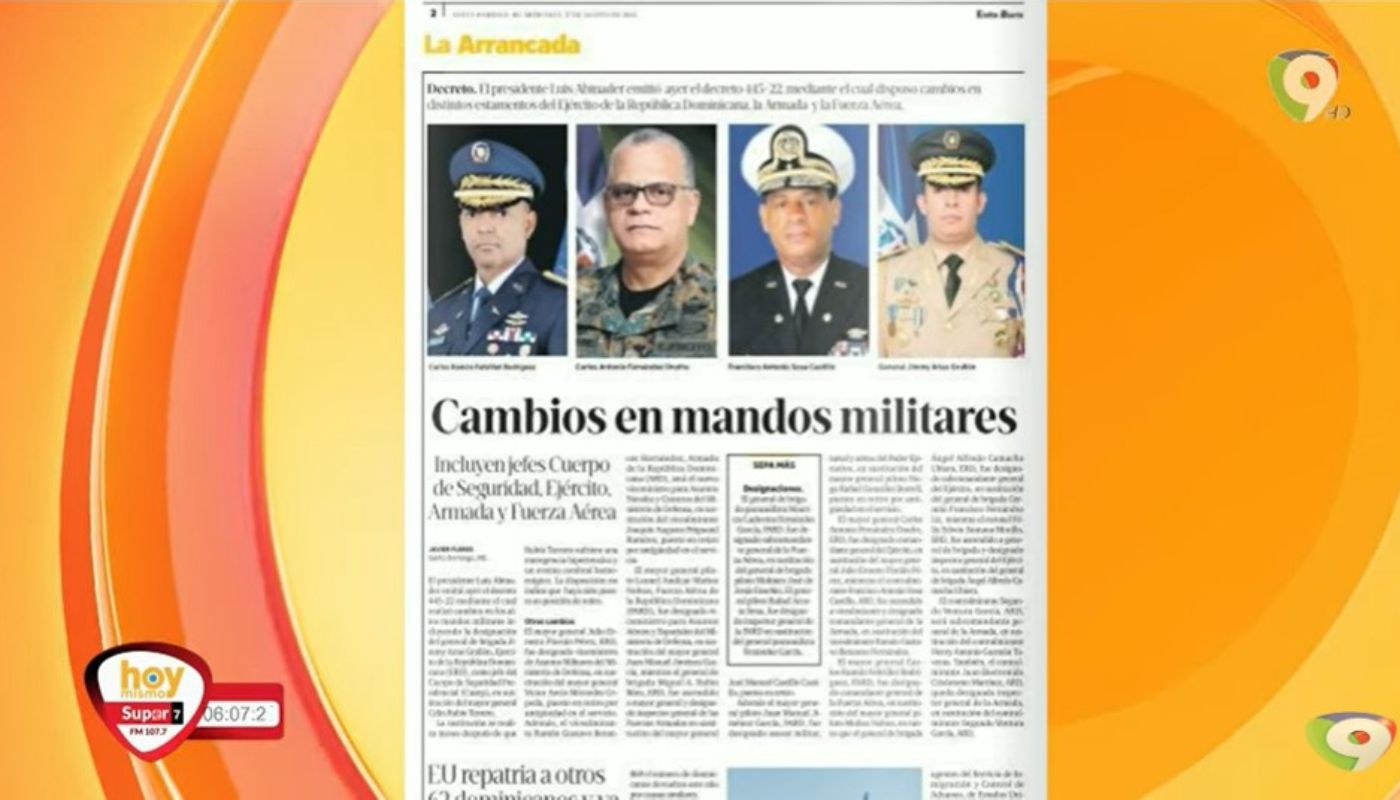 Presidente hace cambios en los mandos Militares