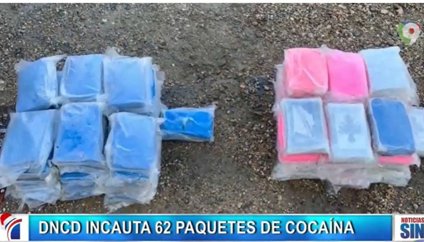 Incautan 62 paquetes presumiblemente de cocaína/Primera Emisión SIN