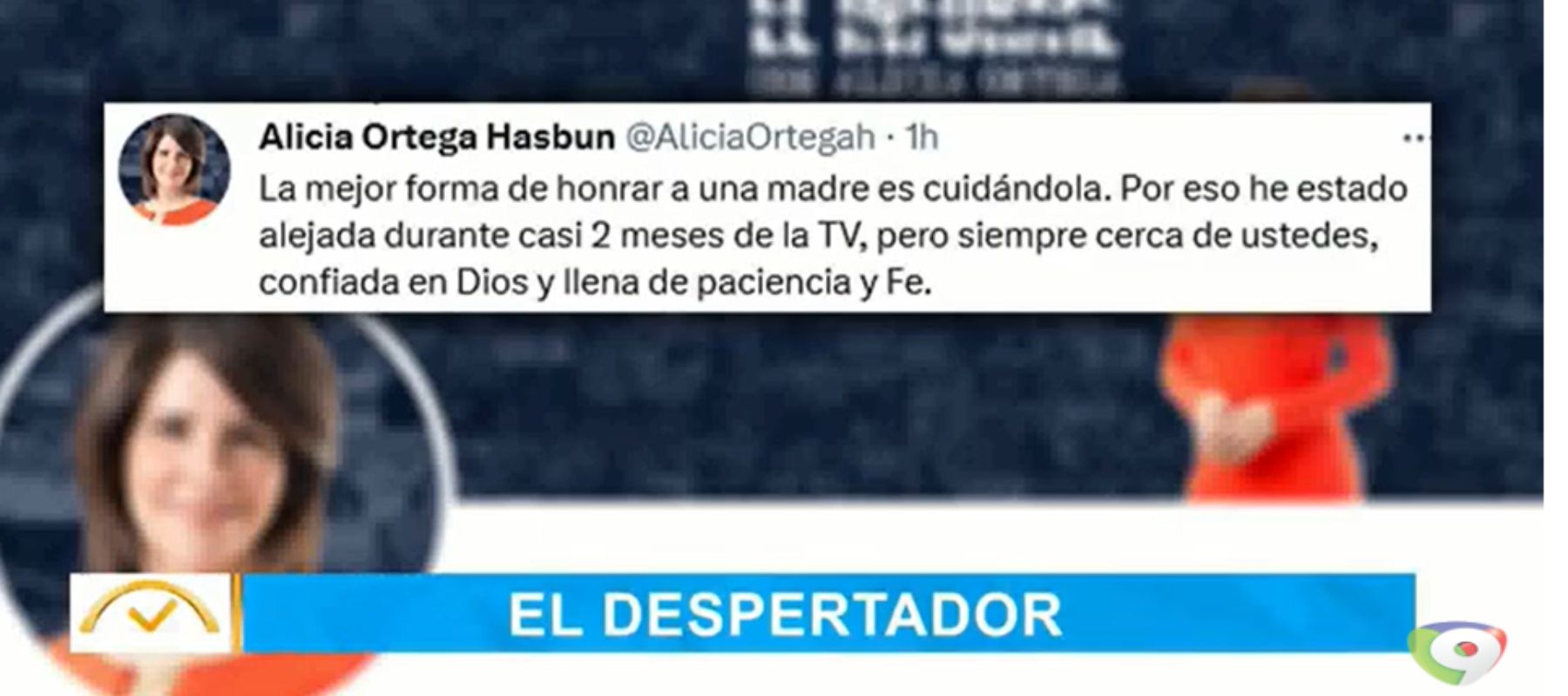 Alicia Ortega agradece apoyo