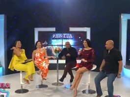 Pamela de León, Angélica Ureña, Beba Rojas, Irving Alberti y Orestes Amador en Pamela Todo un Show